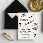 Invitation Rien De Fancy Just Love Français Mariage manuscrit