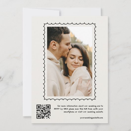 Invitation Rien De Fancy Just Love Français Mariage manuscrit (Dos)