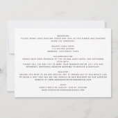 Invitation Rien De Fancy Just Love Funny Détails Mariage (Dos)