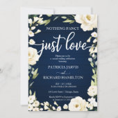 Invitation Rien De Fancy Just Love Mariage Blanc Floral (Devant)