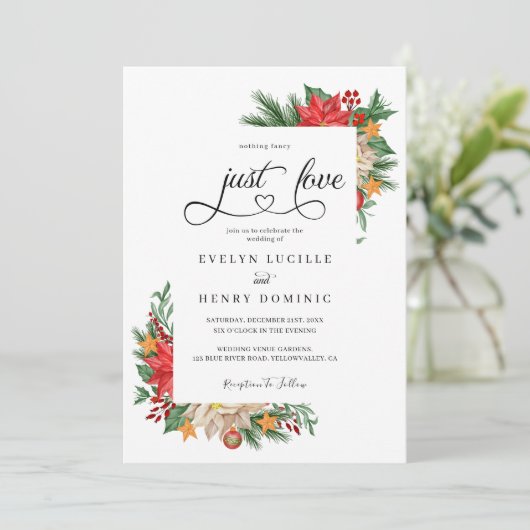 Invitation Rien De Fancy Just Love Mariage de vacances (Debout devant)