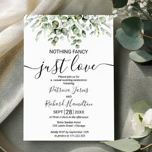 Invitation Rien De Fancy Just Love Mariage de verdure