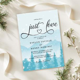 Invitation Rien De Fancy Just Love Mariage d'hiver