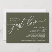 Invitation Rien De Fancy Just Love, Mariage Elopement Brunch (Devant)