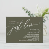 Invitation Rien De Fancy Just Love, Mariage Elopement Brunch (Debout devant)