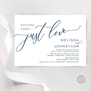 Invitation Rien De Fancy Just Love, Mariage Elopement Brunch
