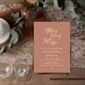 Invitation Rien De Fancy Just Love, Mariage Elopement Dîner