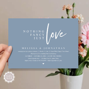 Invitation Rien De Fancy, Just Love Mariage Elopement Dîner