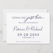 Invitation Rien De Fancy Just Love Mariage Enregistrer La Dat (Devant)