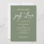 Invitation Rien De Fancy Just Love Mariage intime (Devant)