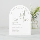 Invitation Rien De Fancy Just Love Mariage manuscrit Script (Debout devant)