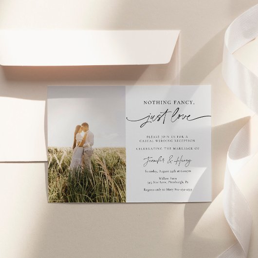 Invitation Rien De Fancy Just Love Mariage Réception