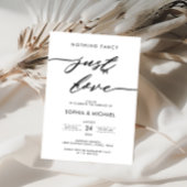 Invitation Rien De Fancy Just Love Mariage Réception