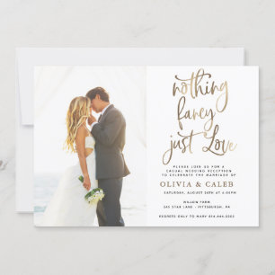 Invitation Rien De Fancy Just Love Mariage Réception