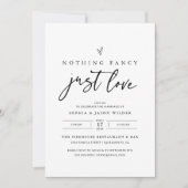 Invitation Rien De Fancy Just Love Mariage Réception (Devant)