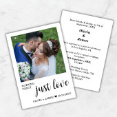 Invitation Rien De Fancy Just Love Mariage Réception Photo