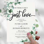 Invitation Rien De Fancy Just Love Mariage Réception Verdure<br><div class="desc">Rien De Fancy Just Love Mariage Réception Verdure Invitation</div>