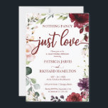 Invitation Rien De Fancy Just Love Mariage Rustic Cream Invit<br><div class="desc">Rien De Fancy Just Love Mariage Rustic Cream Invitation</div>