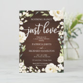 Invitation Rien De Fancy Just Love Mariage Rustique Floral (Debout devant)