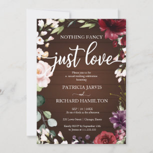 Invitation Rien De Fancy Just Love Mariage Rustique Floral