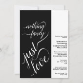 Invitation Rien De Fancy Just Love Modern Black Mariage (Devant)