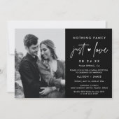 Invitation Rien De Fancy Just Love Modern Elopement Photo (Devant)