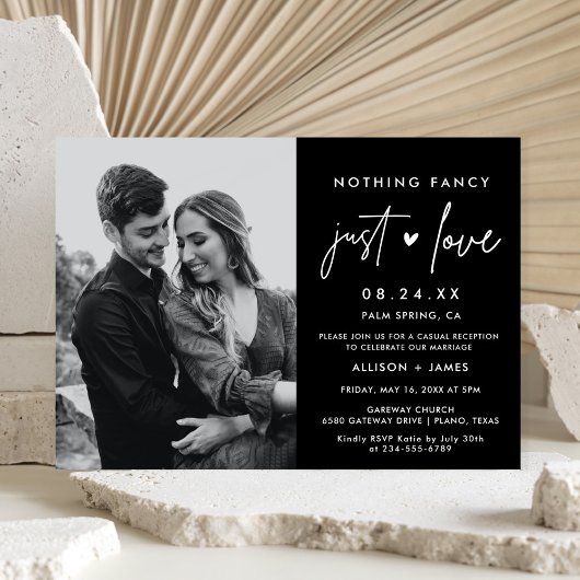 Invitation Rien De Fancy Just Love Modern Elopement Photo