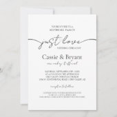 Invitation Rien De Fancy Just Love Modern Script Mariage (Devant)