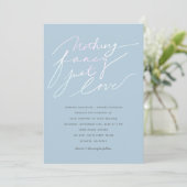 Invitation Rien De Fancy Just Love Modern Script Mariage (Debout devant)