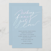 Invitation Rien De Fancy Just Love Modern Script Mariage (Devant / Derrière)