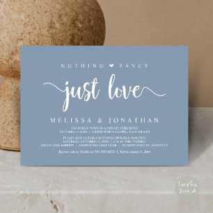 Invitation Rien De Fancy Just Love, Moderne Elopement Mariage