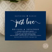 Invitation Rien De Fancy Just Love, Moderne Elopement Mariage