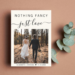 Invitation Rien De Fancy Just Love Photo Mariage Réception