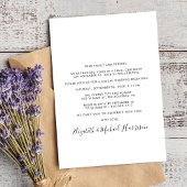 Invitation Rien De Fancy Just Love Photo Mariage Réception