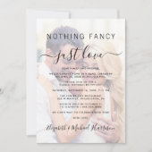 Invitation Rien De Fancy Just Love Photo Mariage Réception (Devant)