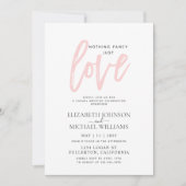 Invitation Rien De Fancy Just Love Pink Mariage Décontracté (Devant)