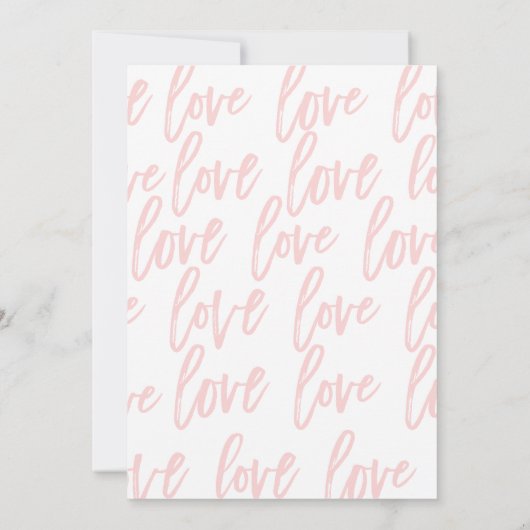 Invitation Rien De Fancy Just Love Pink Mariage Décontracté (Dos)