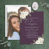 Invitation Rien De Fancy Just Love Plum Purple Photo Mariage