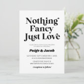 Invitation Rien De Fancy Just Love Retro Mariage Décontracté (Debout devant)