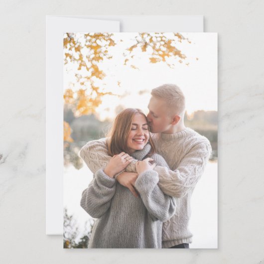 Invitation Rien De Fancy Just Love Retro Mariage Décontracté (Dos)