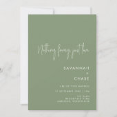 Invitation Rien De Fancy Just Love Sage Green Mariage (Devant)