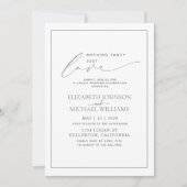 Invitation Rien De Fancy Just Love Sage Vert Mariage Décontra (Devant)