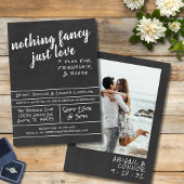 Invitation Rien De Fancy Just Love Simple Décontracté Chalkbo