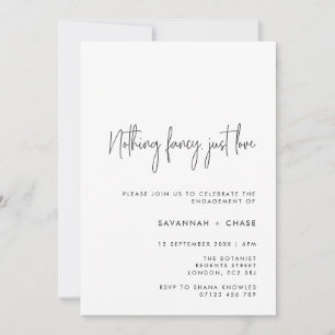 Invitation Rien De Fancy Just Love Simple Engagement Party In