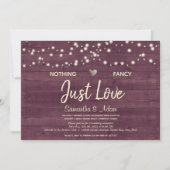 Invitation Rien De Fancy Just Love String Lights Bourgogne (Devant)