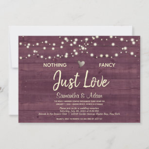 Invitation Rien De Fancy Just Love String Lights Bourgogne