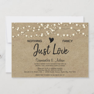 Invitation Rien De Fancy Just Love String Lights Kraft Papier