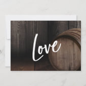 Invitation Rien De Fancy Just Love Typographie Bois Baril (Dos)