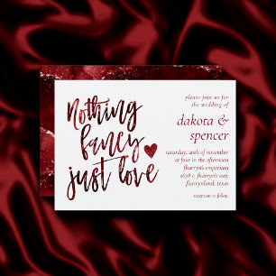 Invitation Rien De Fancy Juste Amour   Dark Crimson Mariage r
