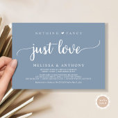 Invitation Rien De Fancy Juste Amour, Elopement, Mariage Rust